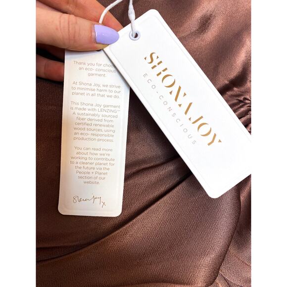 SHONA JOY 'Lily' Long Sleeve Ruched Mini Dress in Clove NWT $295 US 6 - Picture 14 of 16